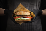 Hamburgareficka brun - 13.5x13.5 cm