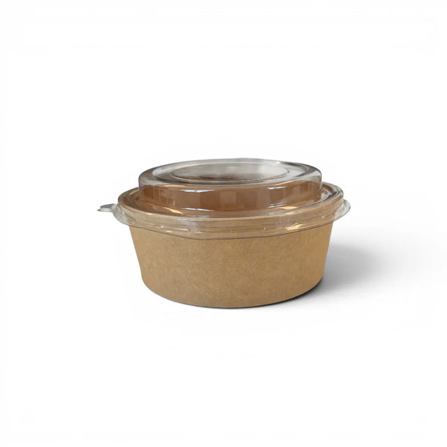 Salladsskål Brun - 550 ml med lock