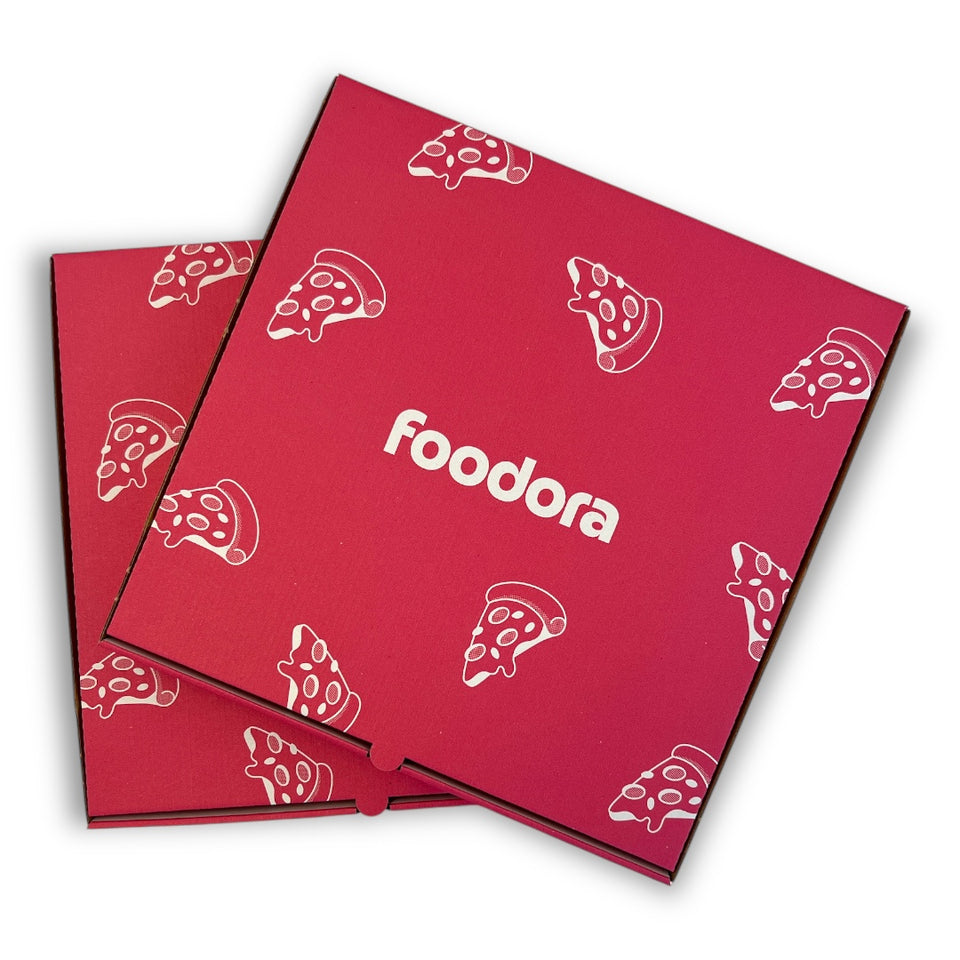 Pizzakartong foodora - 33x33x3.5 cm