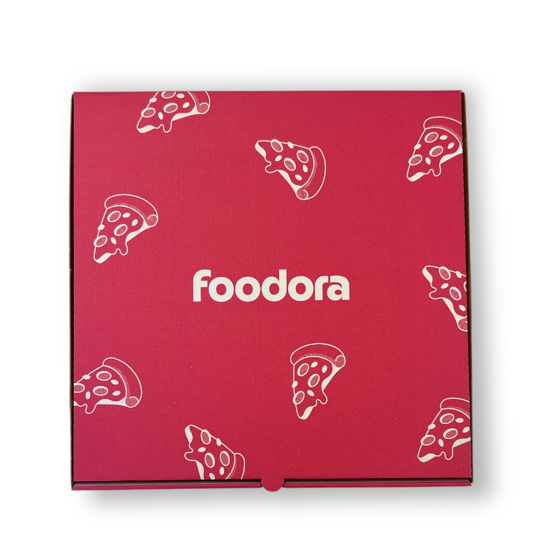 Pizzakartong foodora - 33x33x3.5 cm